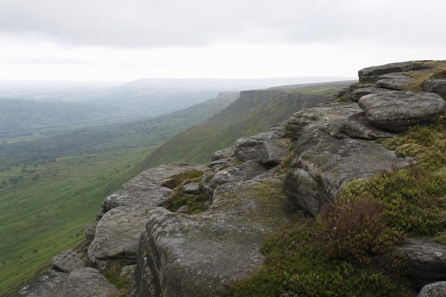 Gritstone boulders along Stanage Edge