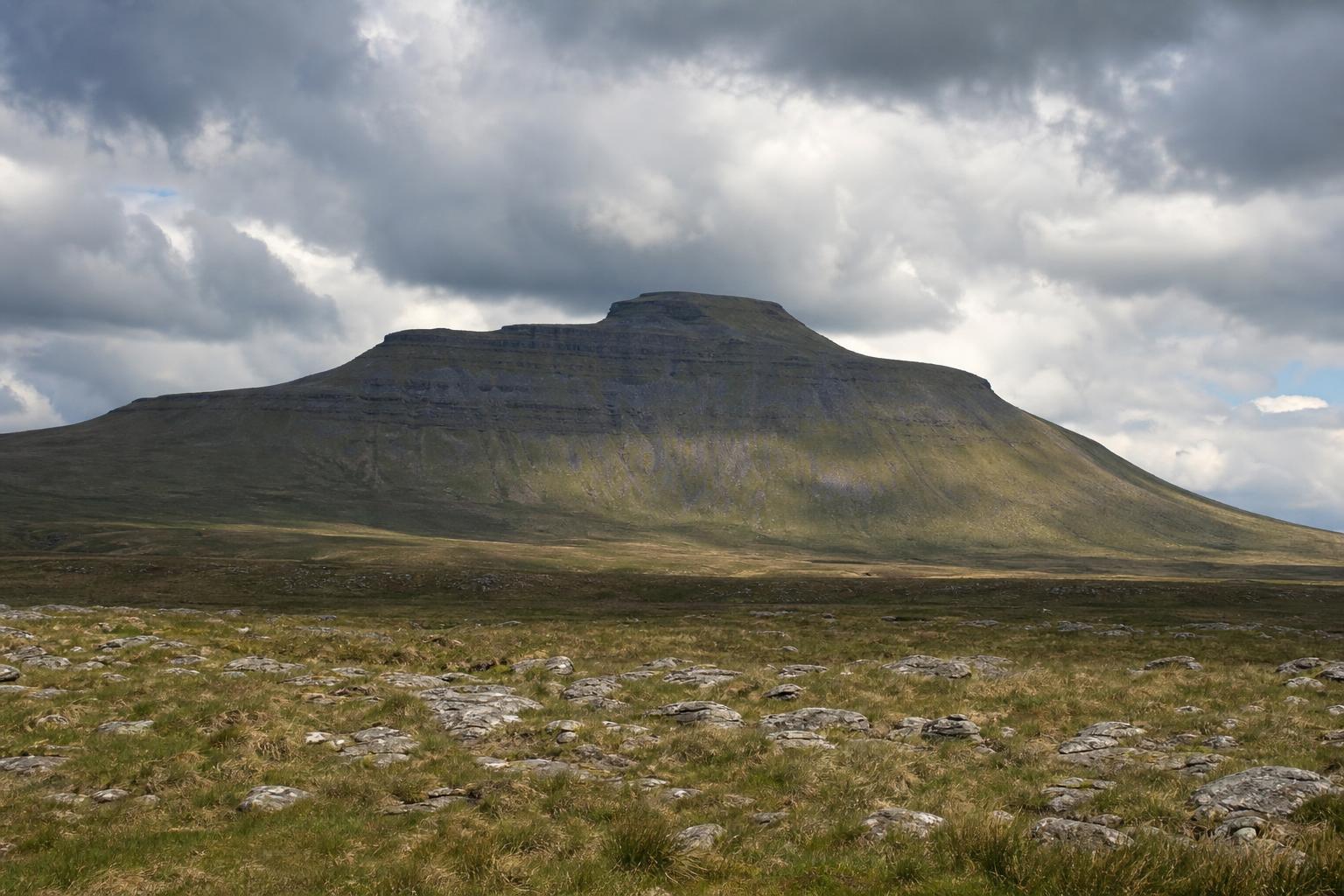 Pen-y-ghent's distinctive stepped summit profile
